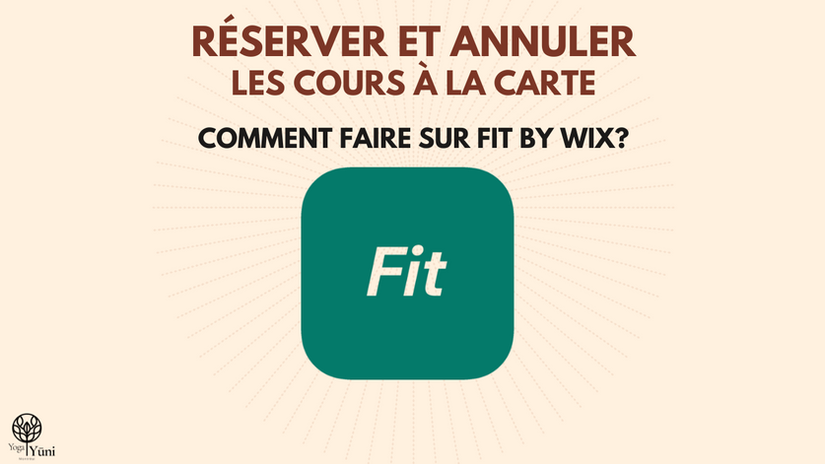 4)  Réserver et Annuler des cours à la carte sur l'app